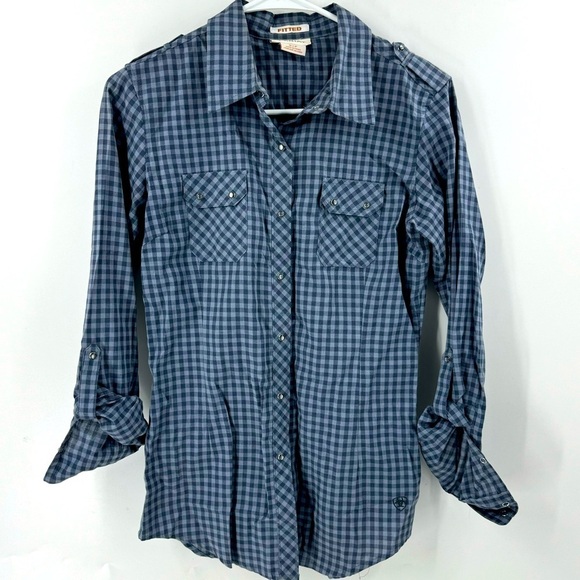 Ariat Fitted Longsleeve Button Down Shirt - Picture 1 of 8